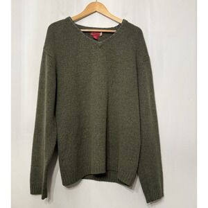 VTG Guess Jeans Sweater Wool Alpaca Blend Olive Green Men's XXL